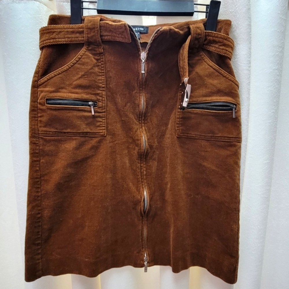 Bebe Belted Corduroy Skirt Size 4
